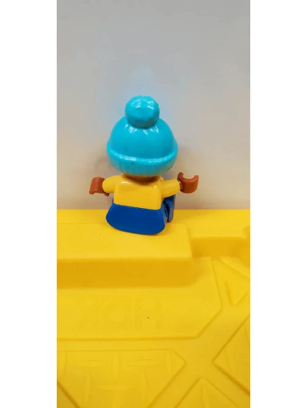 Lego Duplo Figure Child Blue Beanie Hat Monster Shirt Toddler Figure